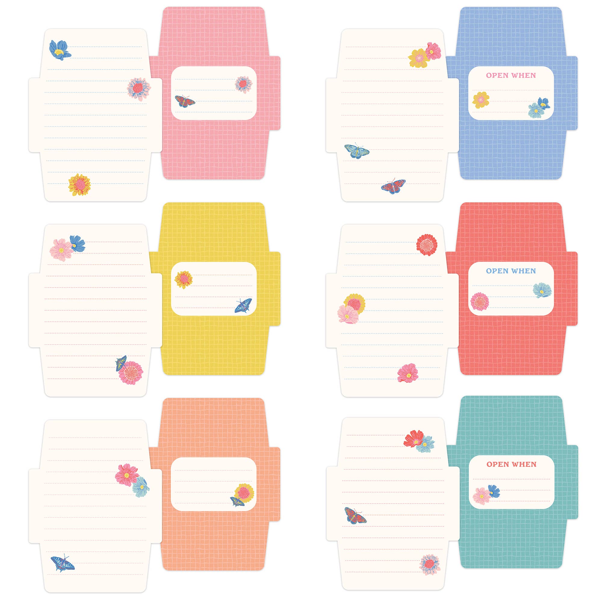 Plaid Blossoms Mini Memo with Stickers