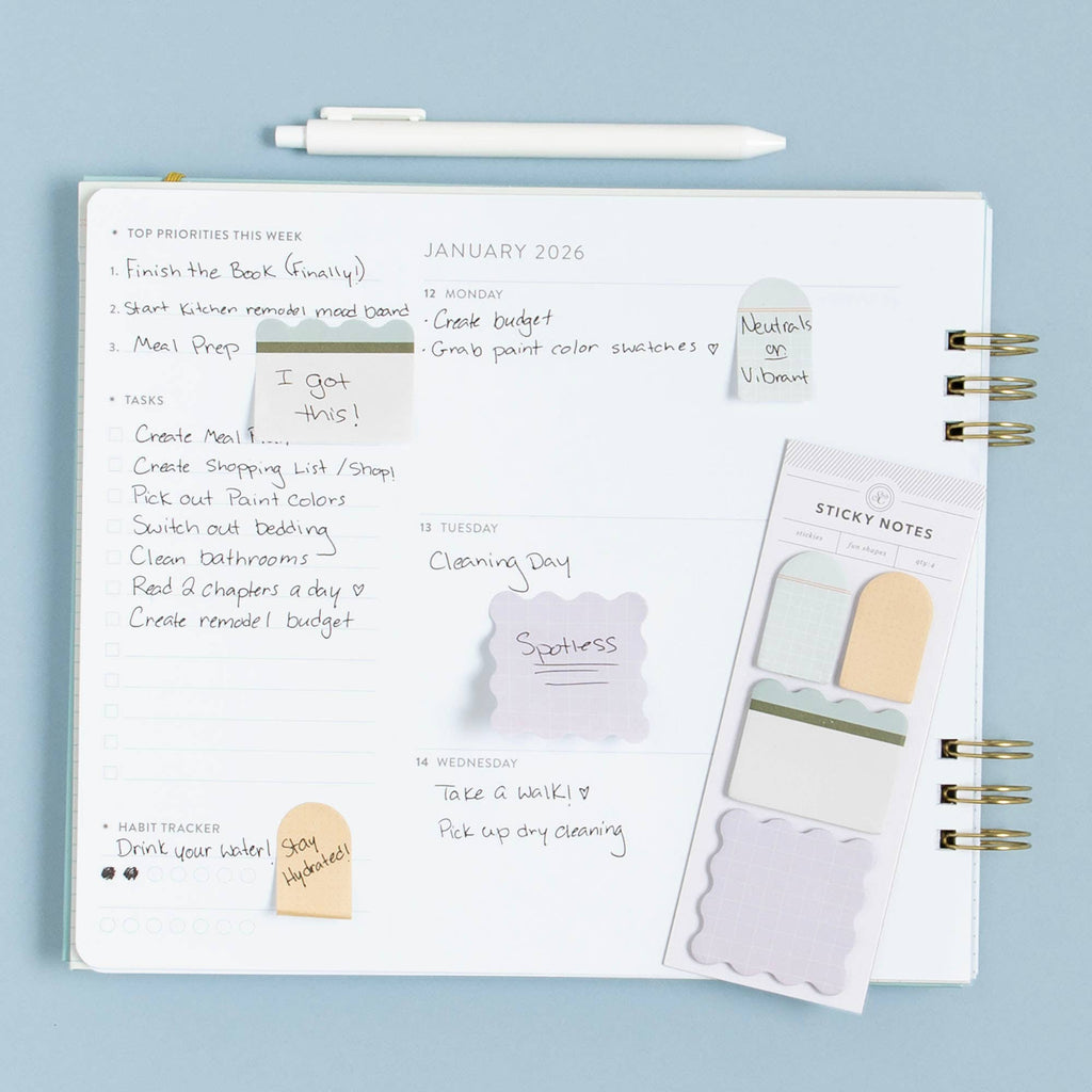 Desk Refresh Sticky Note Set – Grid & Dot Grid Sticky Notes 4-Pack by Studio Calico