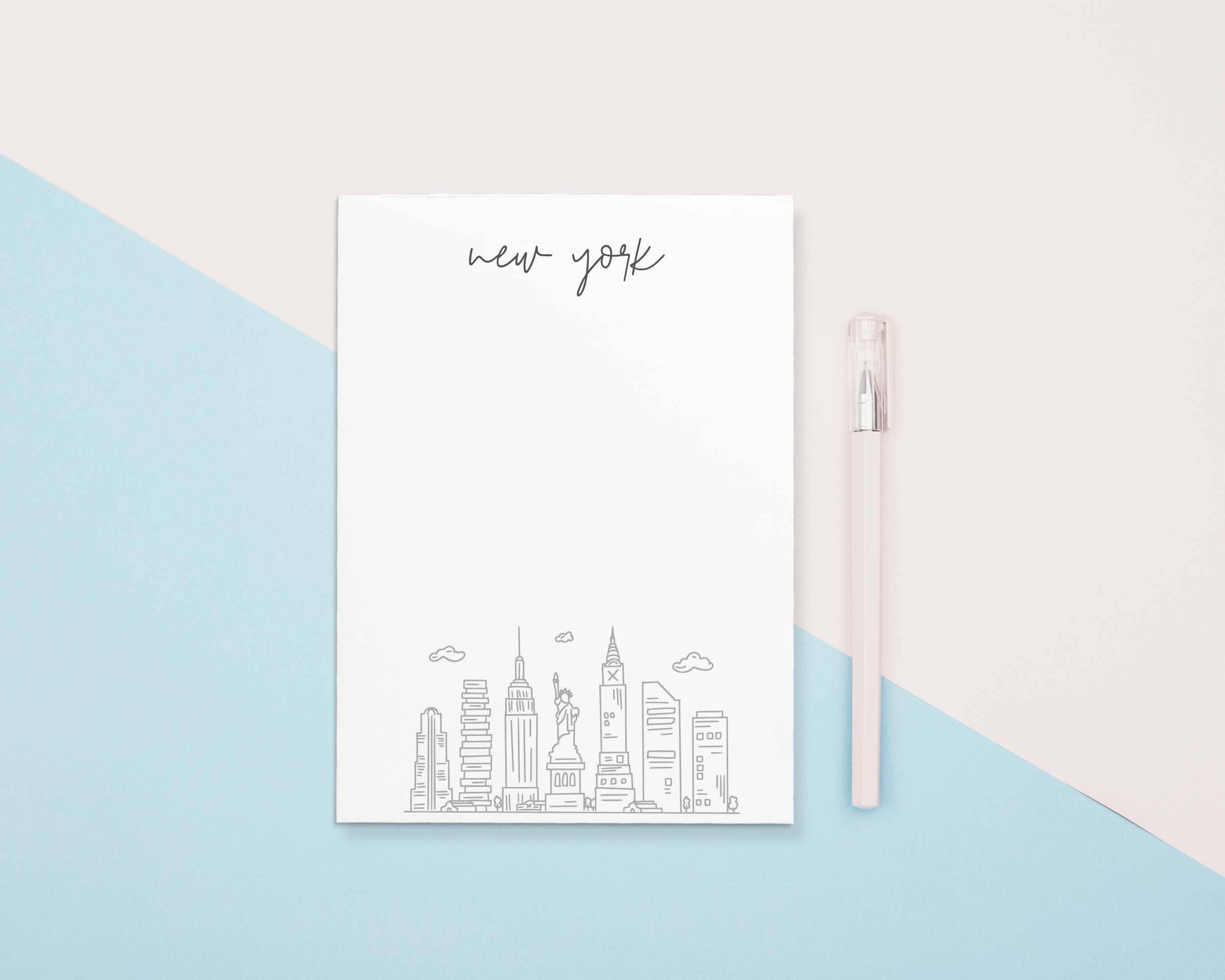 New York Skyline Notepad | 4.25" x 5.5"