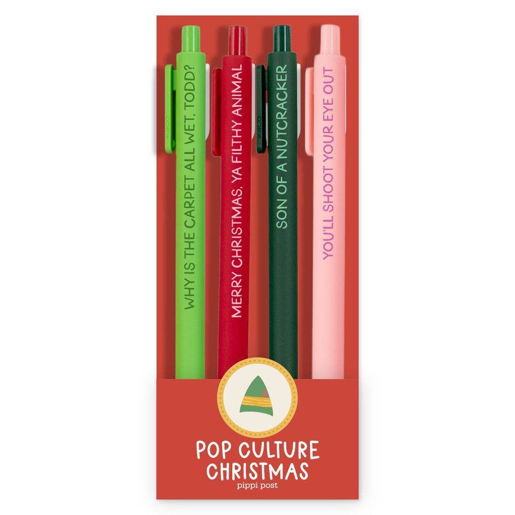 Christmas Movie Quote Gel Pen Set, 4 Pens