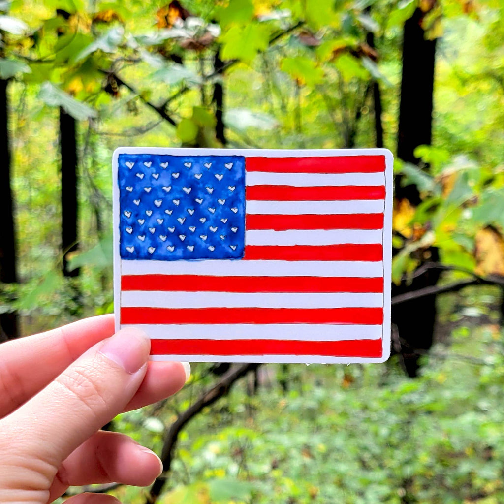 Flag Heart Vinyl Sticker