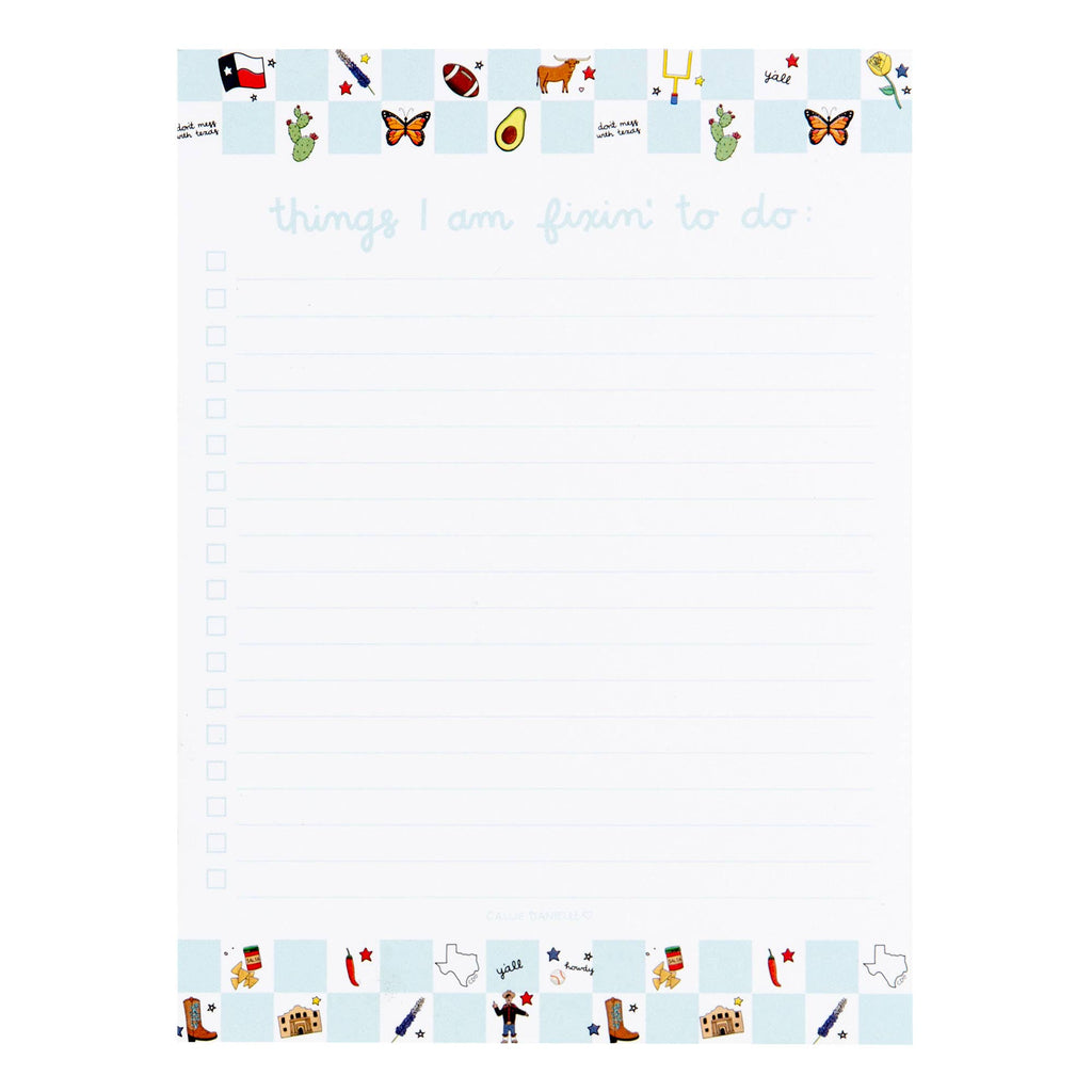 Texas Western Checkerboard Notepad