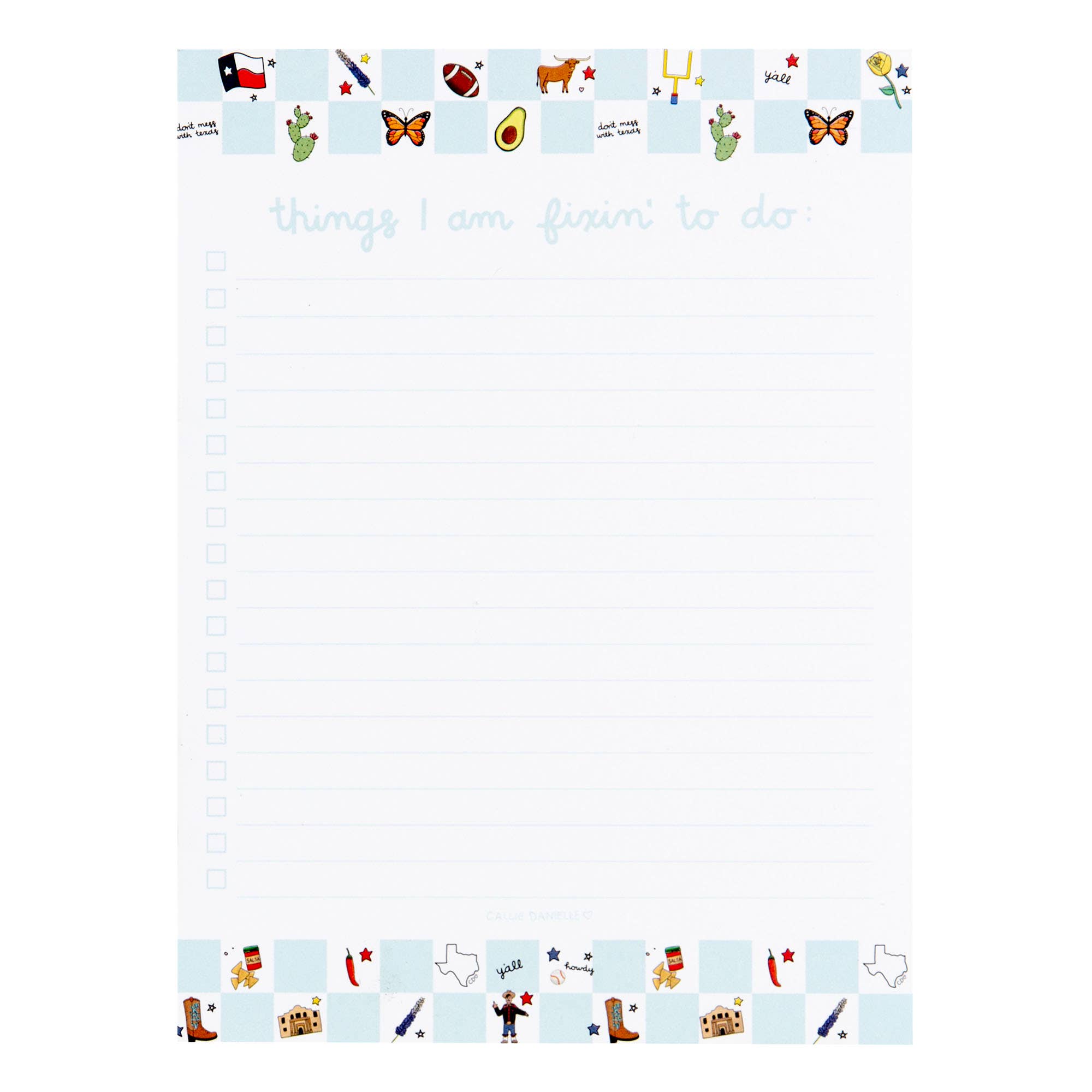 Texas Western Checkerboard Notepad