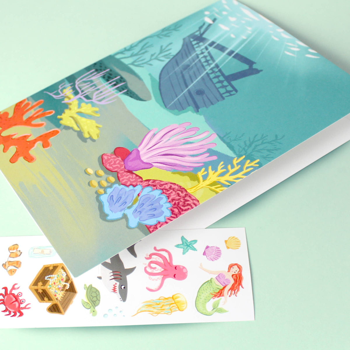 Under the Sea Sticker Scene Greeting Card