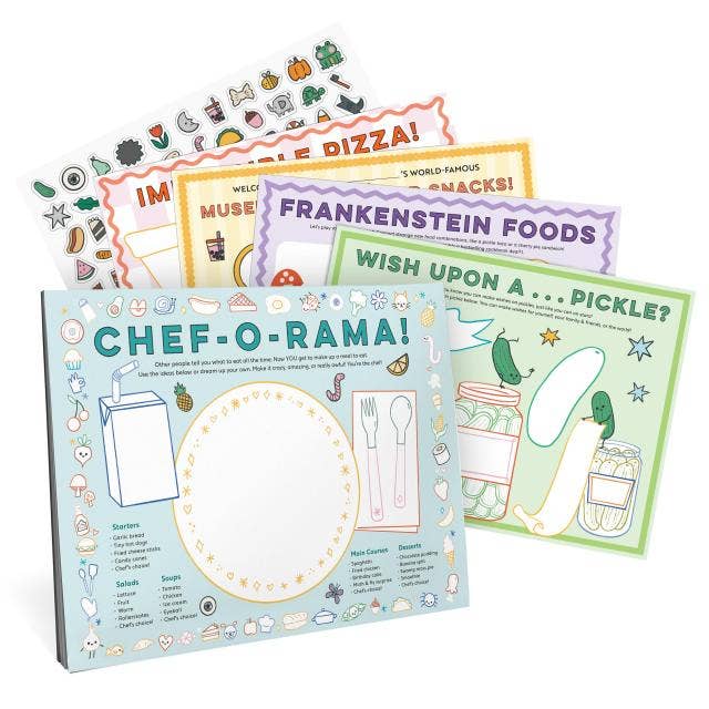 Eat, Drink, Color & Draw! Kids' Activity Placemats