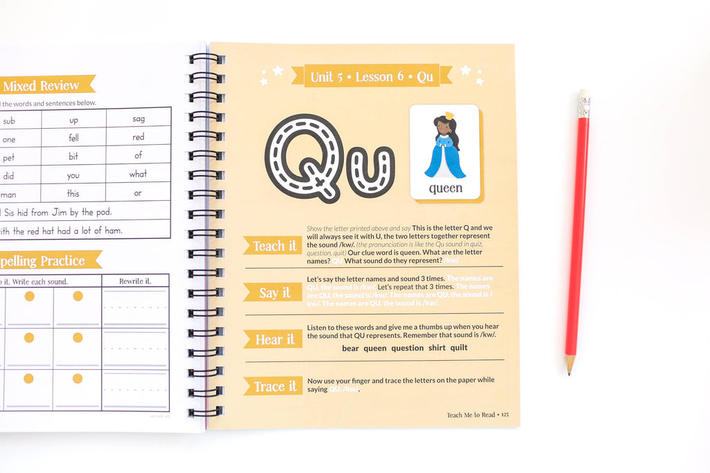 Teach Me to Read: A Parent Guided Student Workbook for Kids