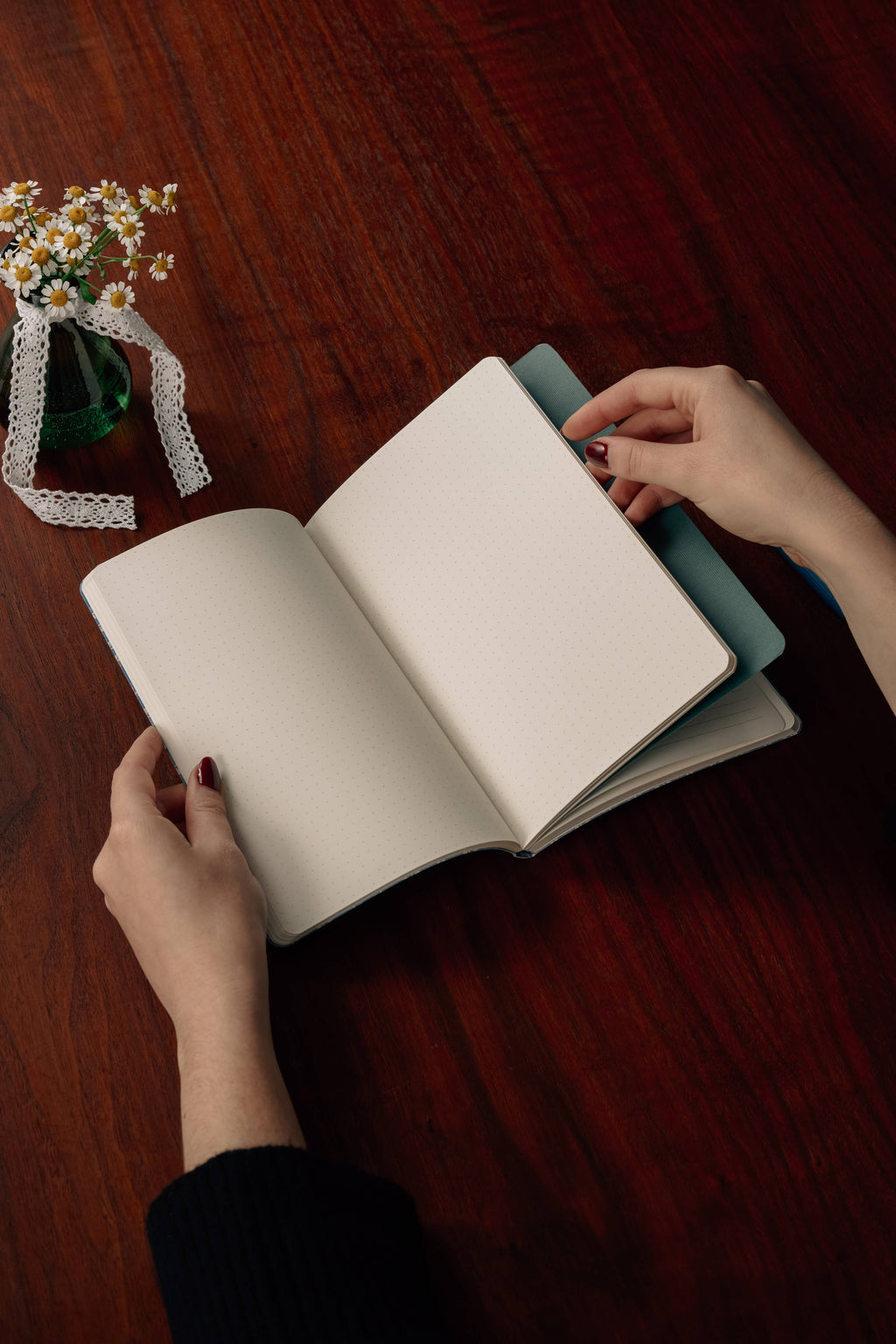Stepped Lined & Dotted Notebook, A5 Softcover - Clover