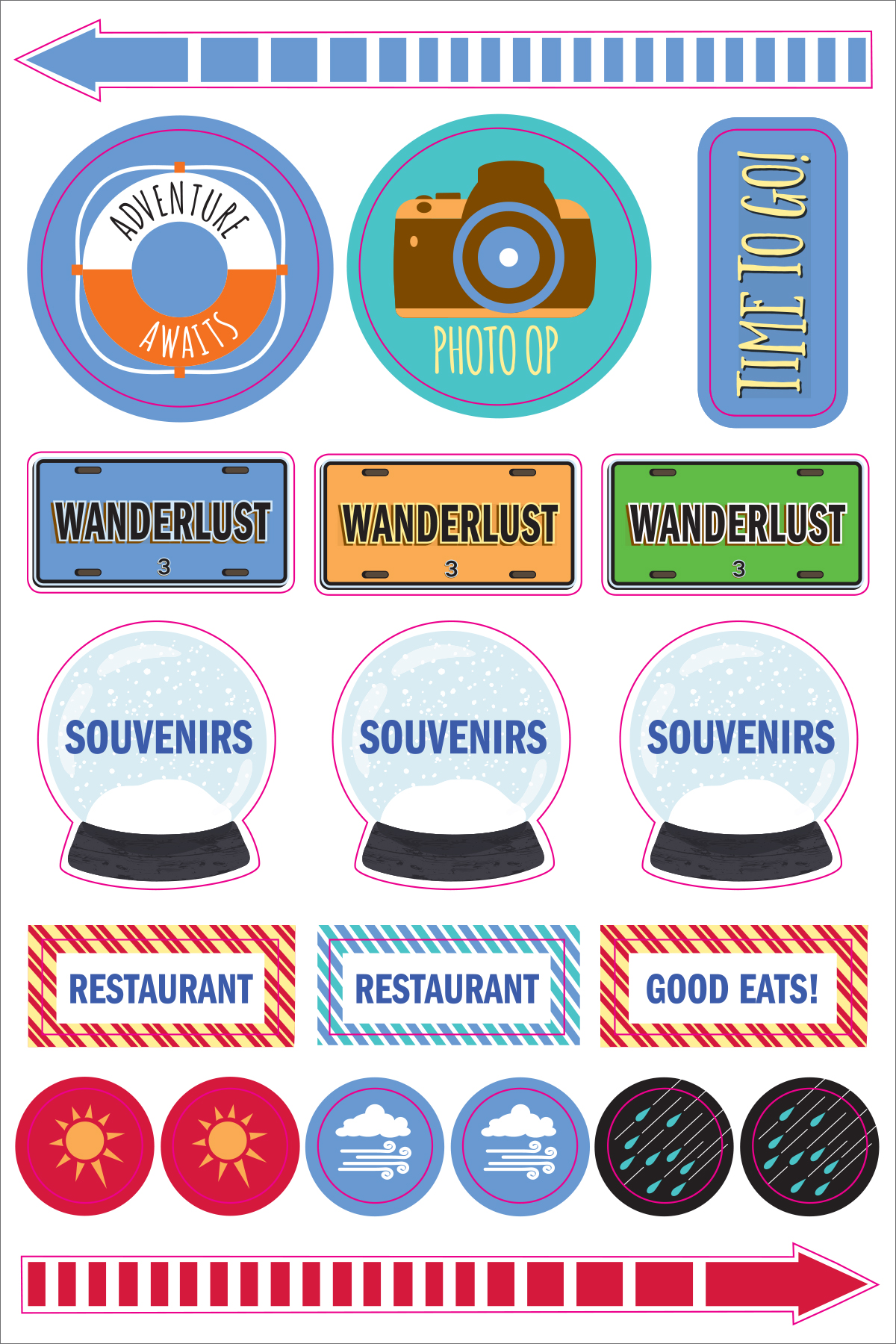 Essentials Travel Planner Stickers by Peter Pauper Press
