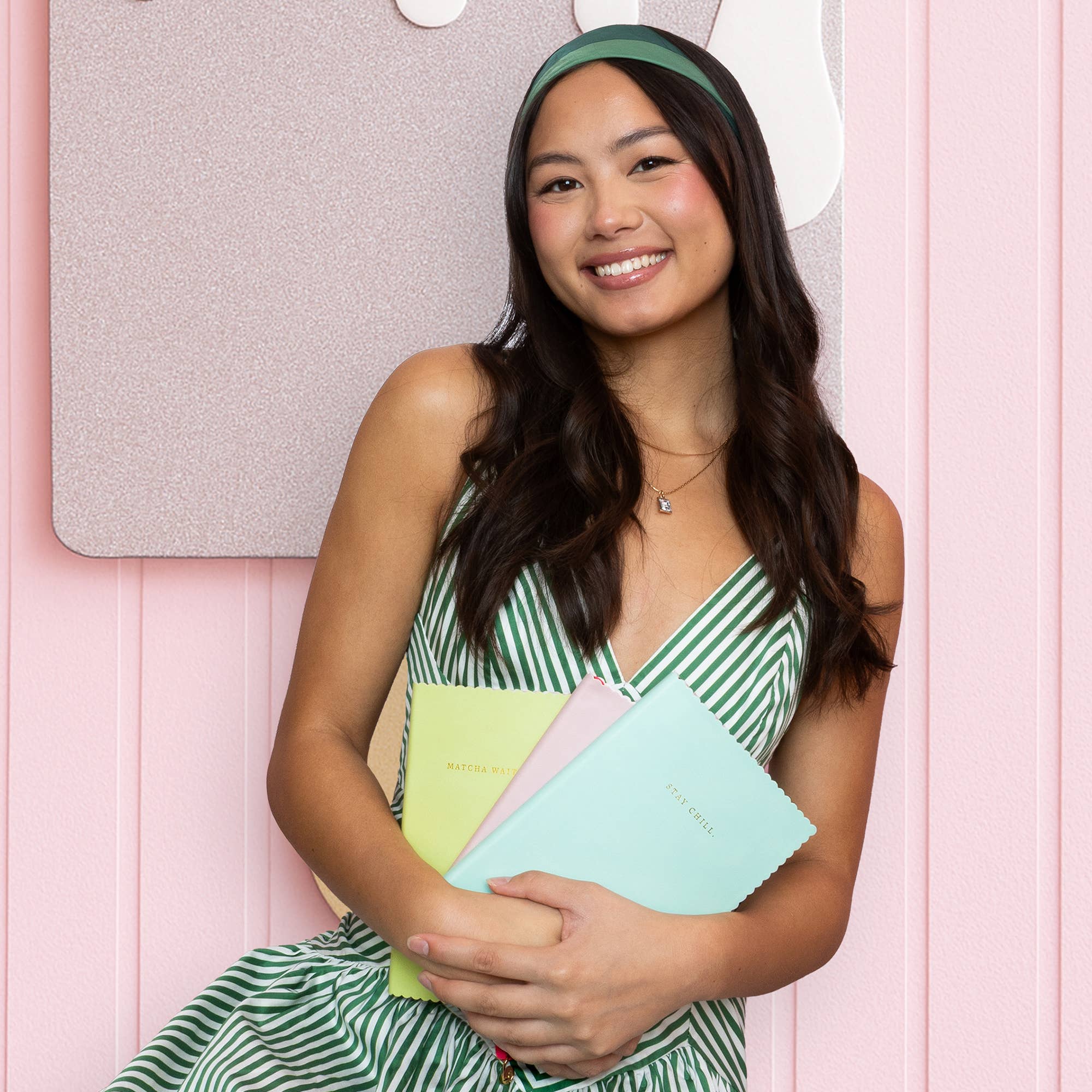 Mint Chip Spumoni Swirls Scalloped Journal – A5 Lined Notebook