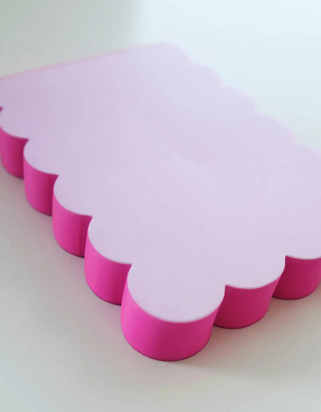 Scalloped Shaped Notepad | Pink + Hot Pink Edge