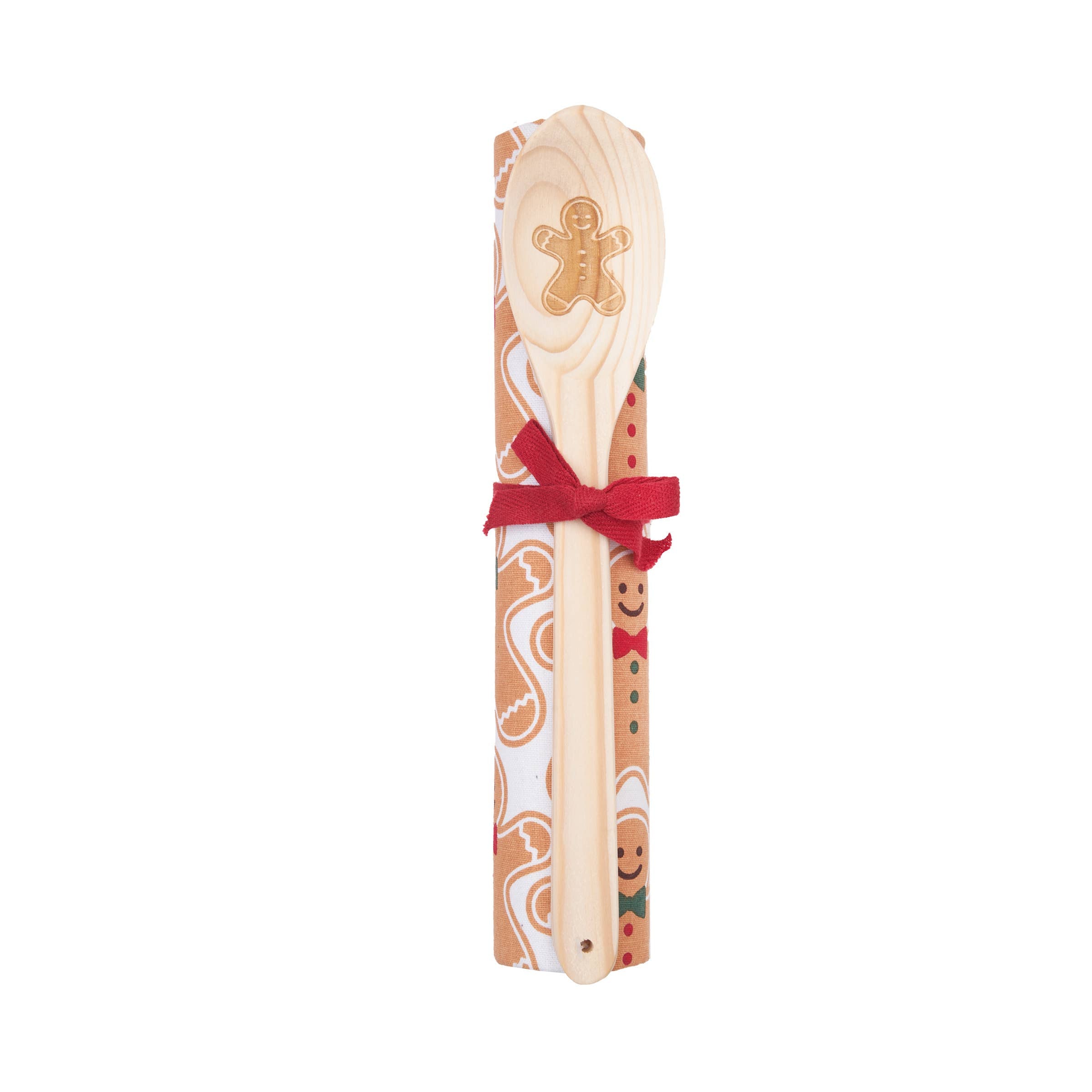 Christmas Gingerbread Buddies Kitchen Towel & Spoon Gift Set by C&F Home