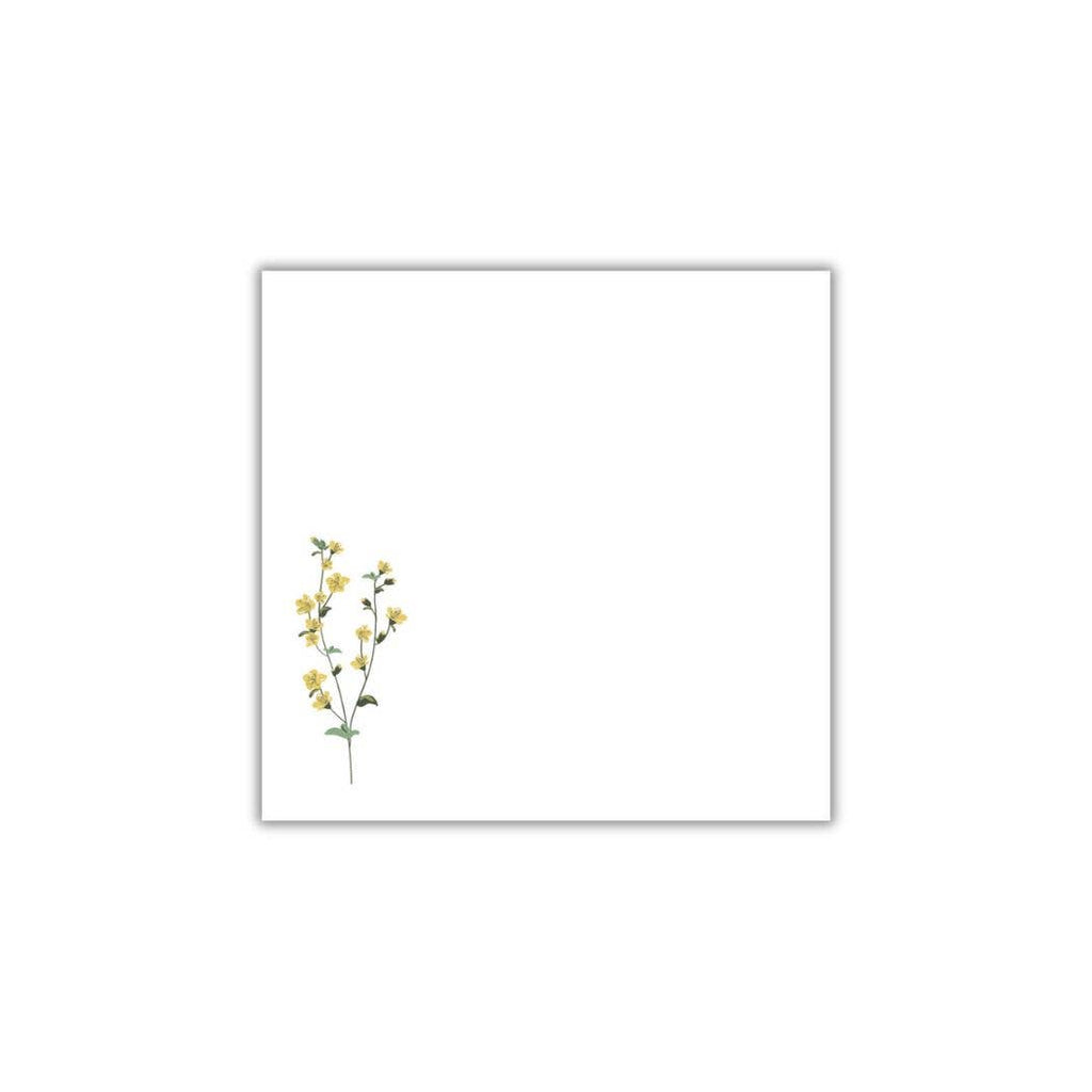 Golden Sprig Sticky Note Pad | 4x4 Minimalist Floral Post-it® Notes, 50 Sheets