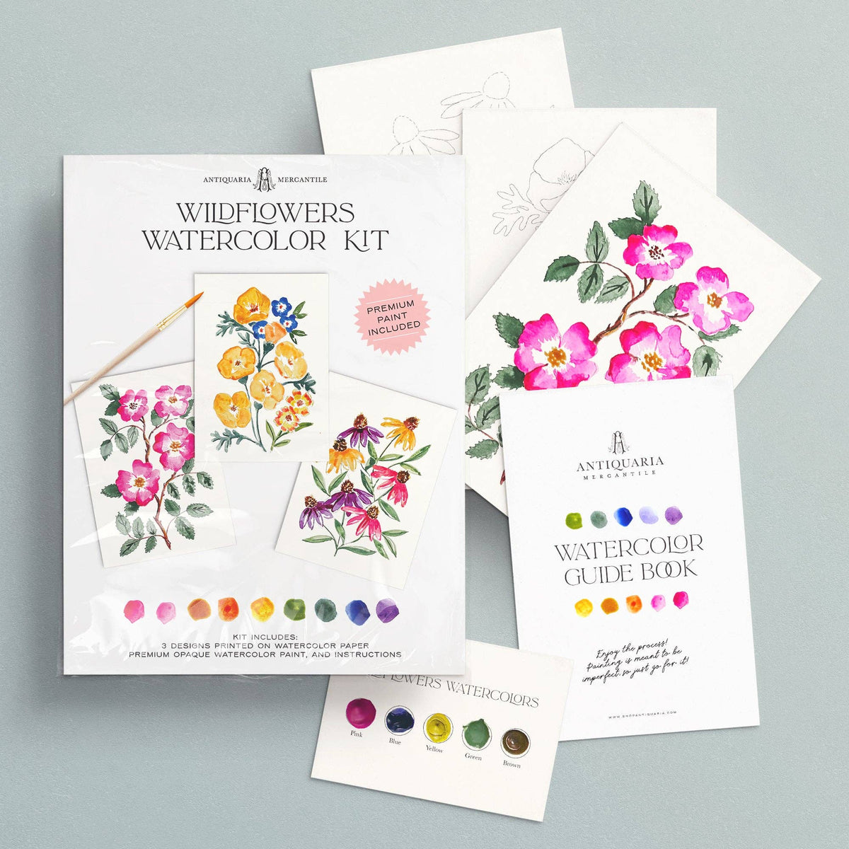 Wildflower Watercolor Painting | Beginner Floral Art Kit