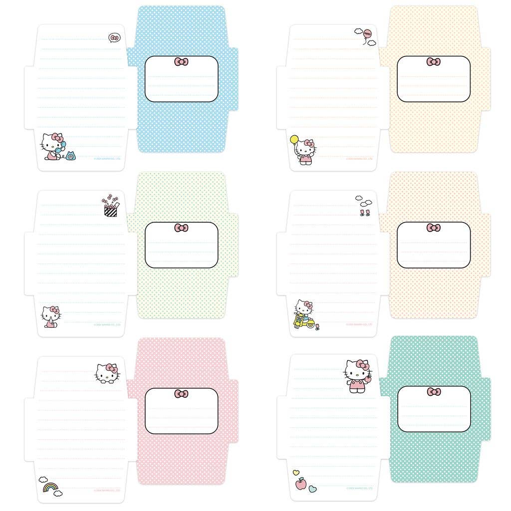 Note Writer Mini Note Card Set – Hello Kitty Classic Pink Mini Cards with Stickers by Studio Oh!