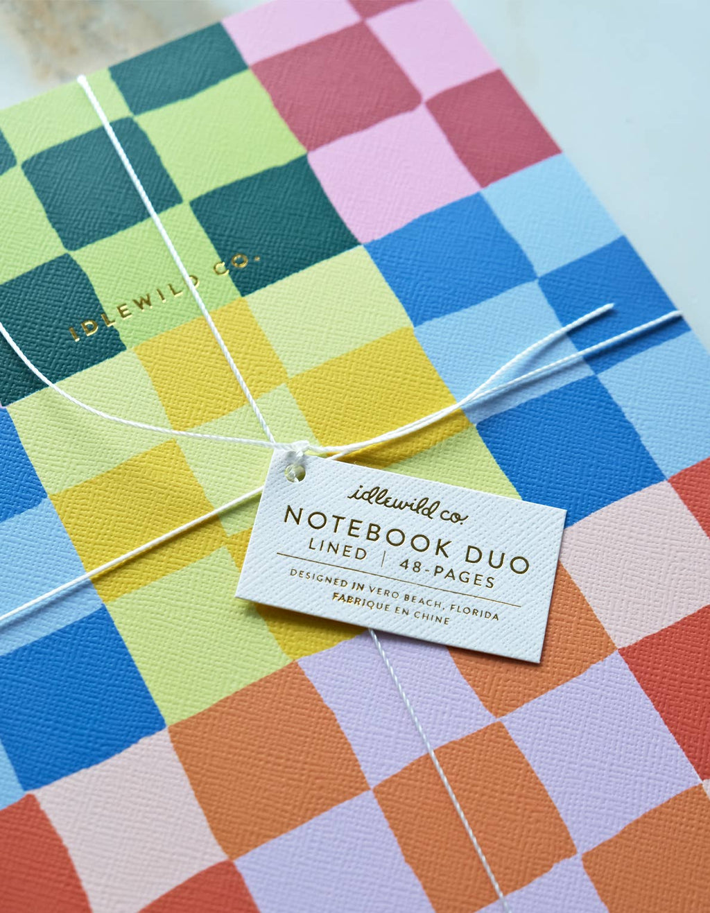 Rainbow Check-Notebook Duo