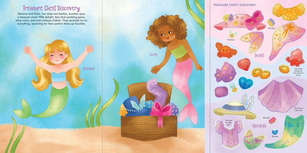 Mermaids Sticker Doll Dress-Up Book | Peter Pauper Press