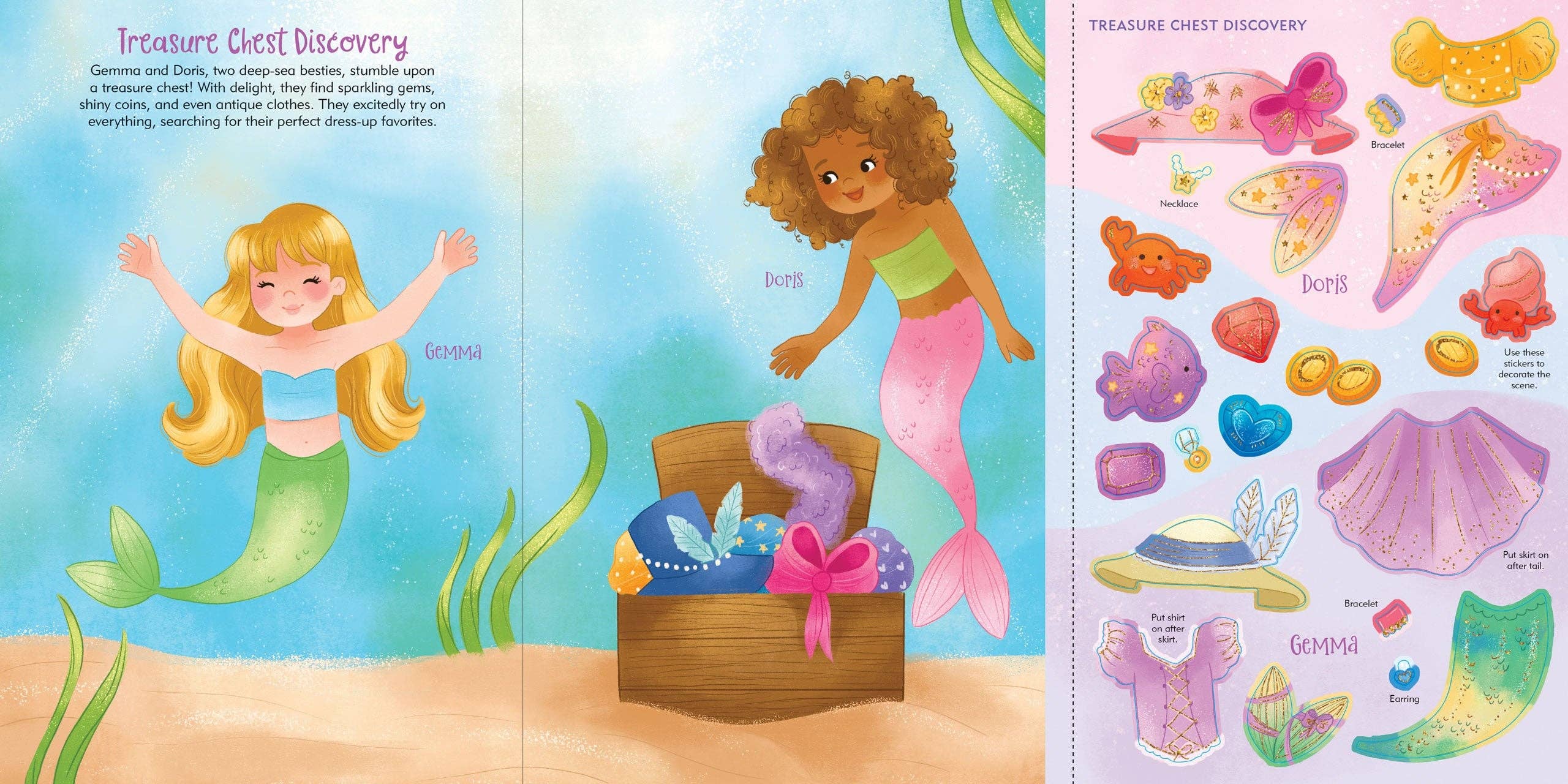 Mermaids Sticker Doll Dress-Up Book | Peter Pauper Press