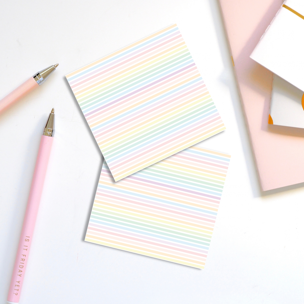 Pastel Stripes Sticky Notes
