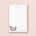 Not Meow — Cat Lovers Gingham To Do List Notepad