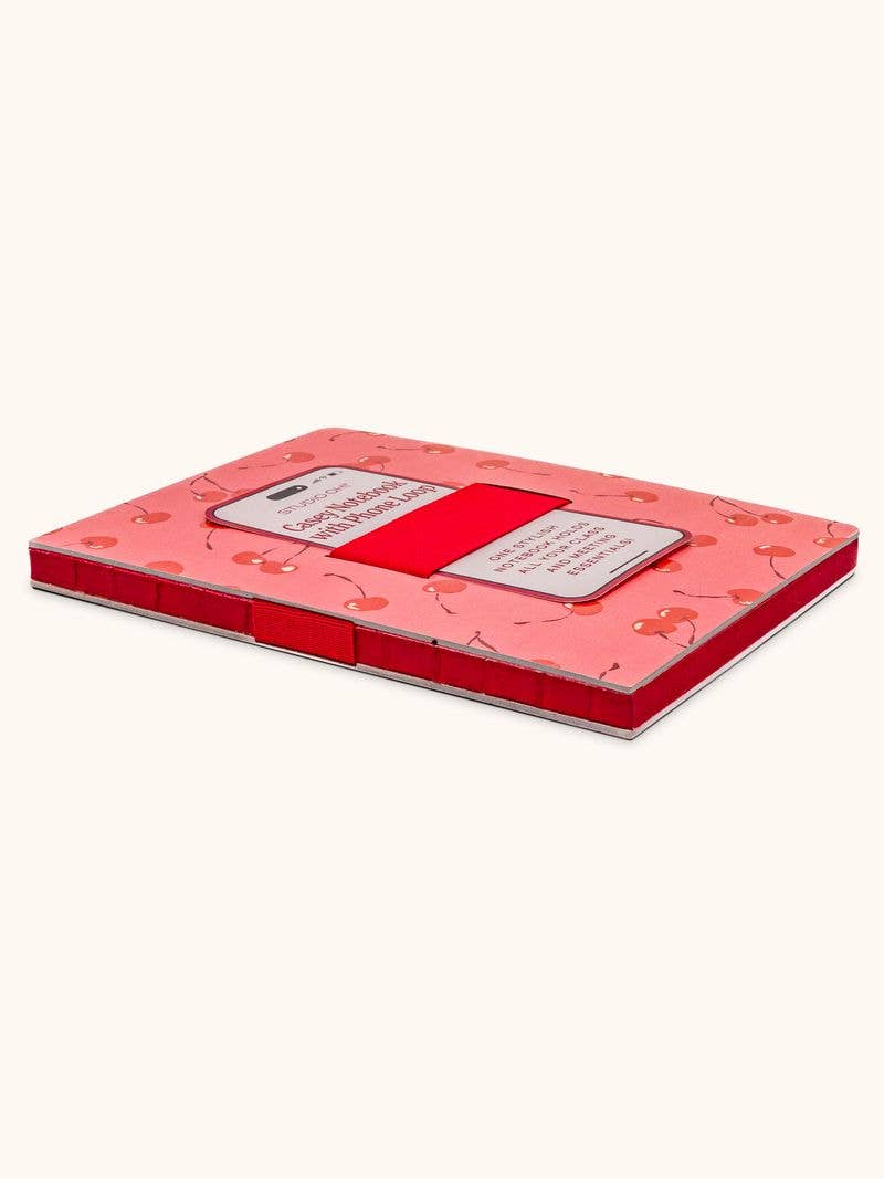 On-the-Go Notebook – Fresh-Picked Cherries Casey Notebook with Phone Loop by Studio Oh!