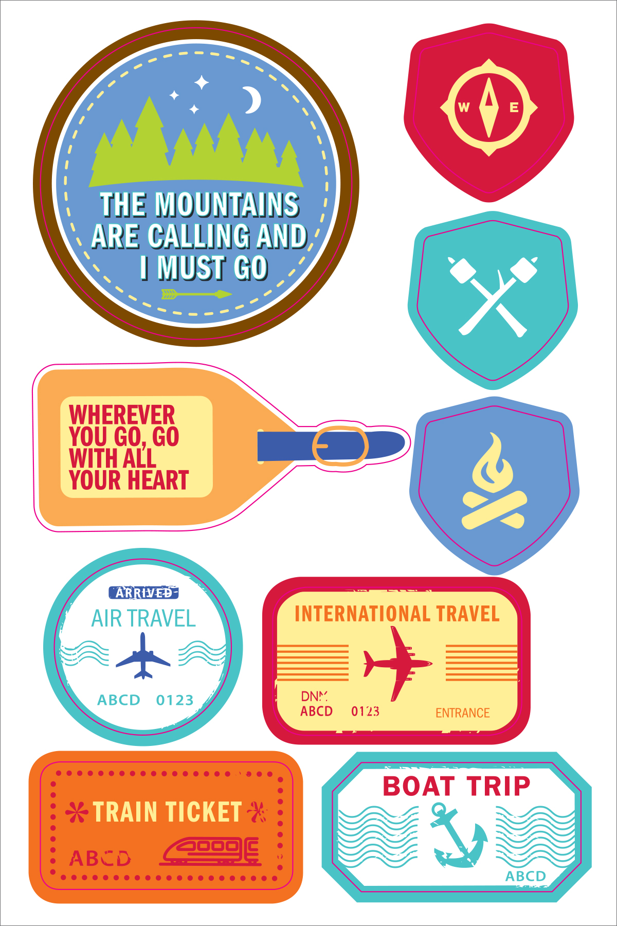 Essentials Travel Planner Stickers by Peter Pauper Press