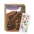 Cozy Woodland Creatures Sticker Scene Greeting Card