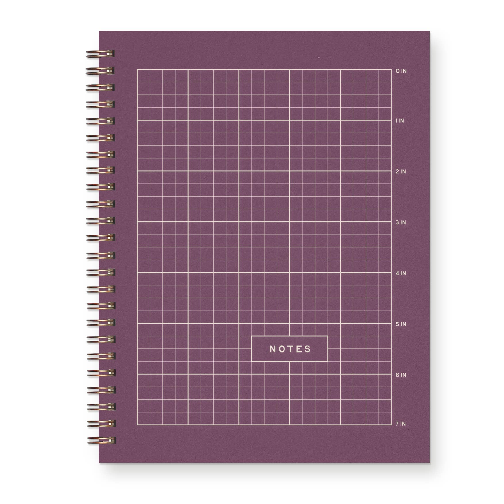 Ruler Grid Notes Journal : Lined Notebook : Plum