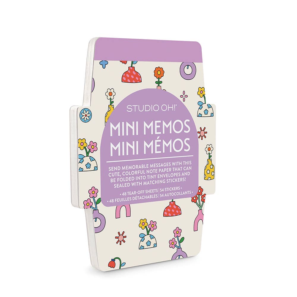 Note Writer Mini Memo Pad – Pretty Posies Fold-and-Seal Memos with Stickers by Studio Oh!