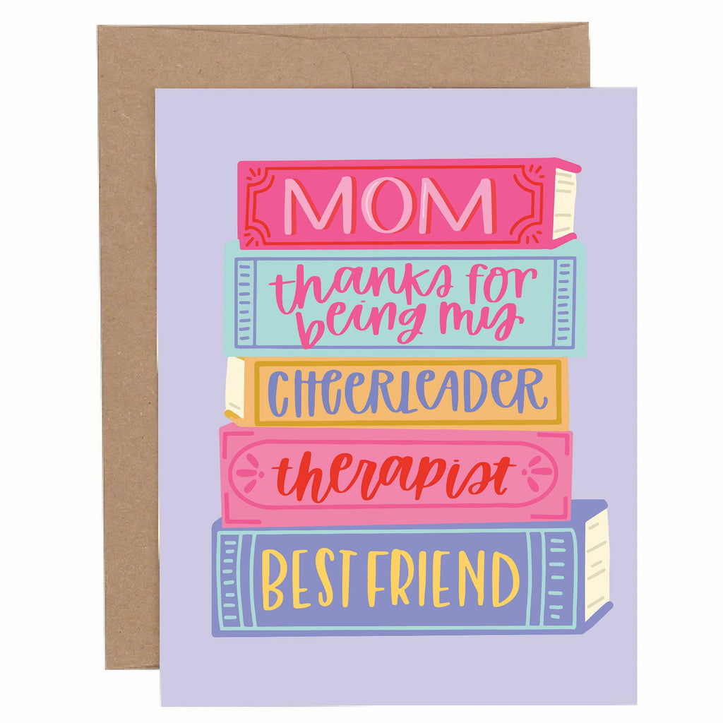 Book Lover Mom Greeting Card – Bookish Mother’s Day Card by Pippi Post