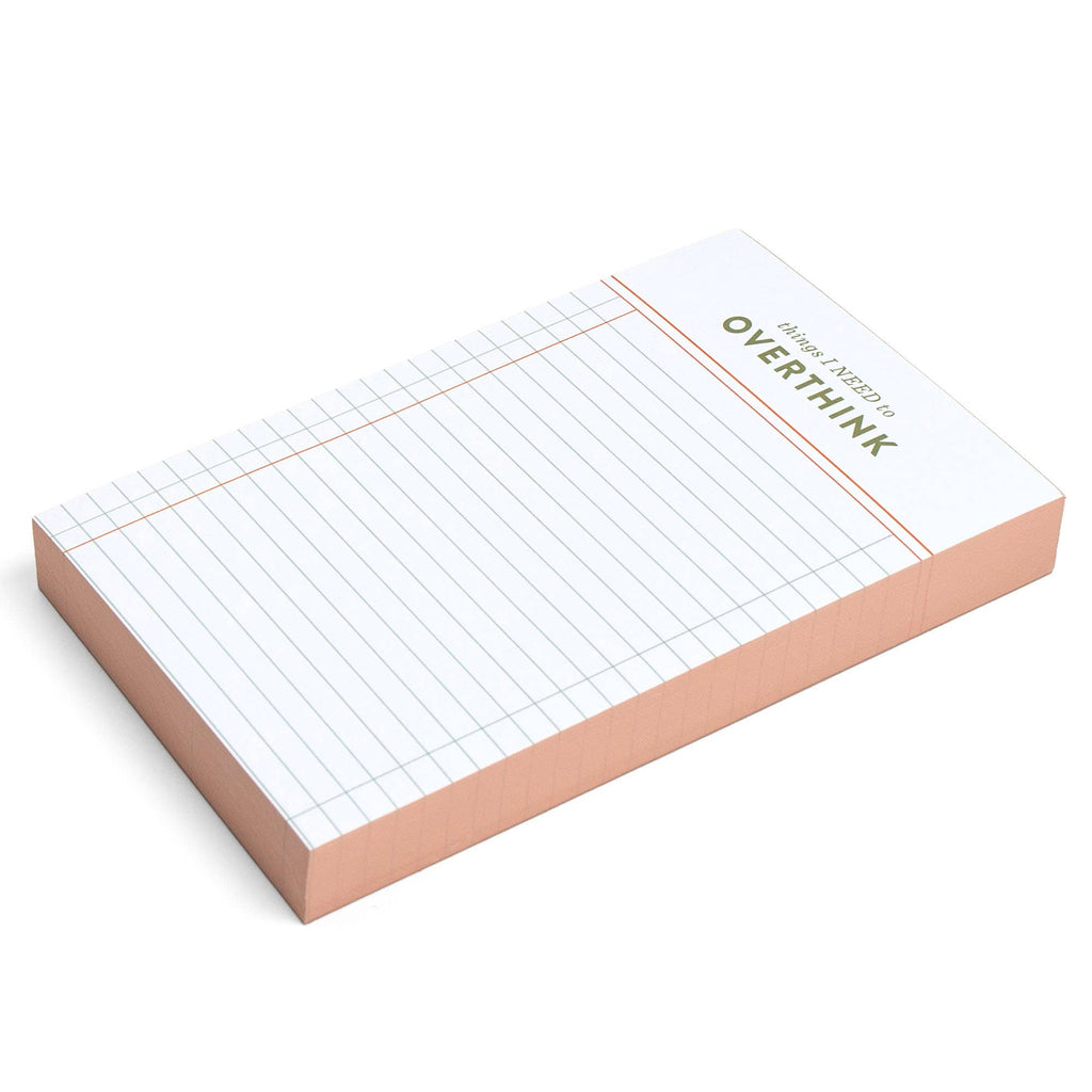 Things I Need to Overthink Notepad | Studio Calico