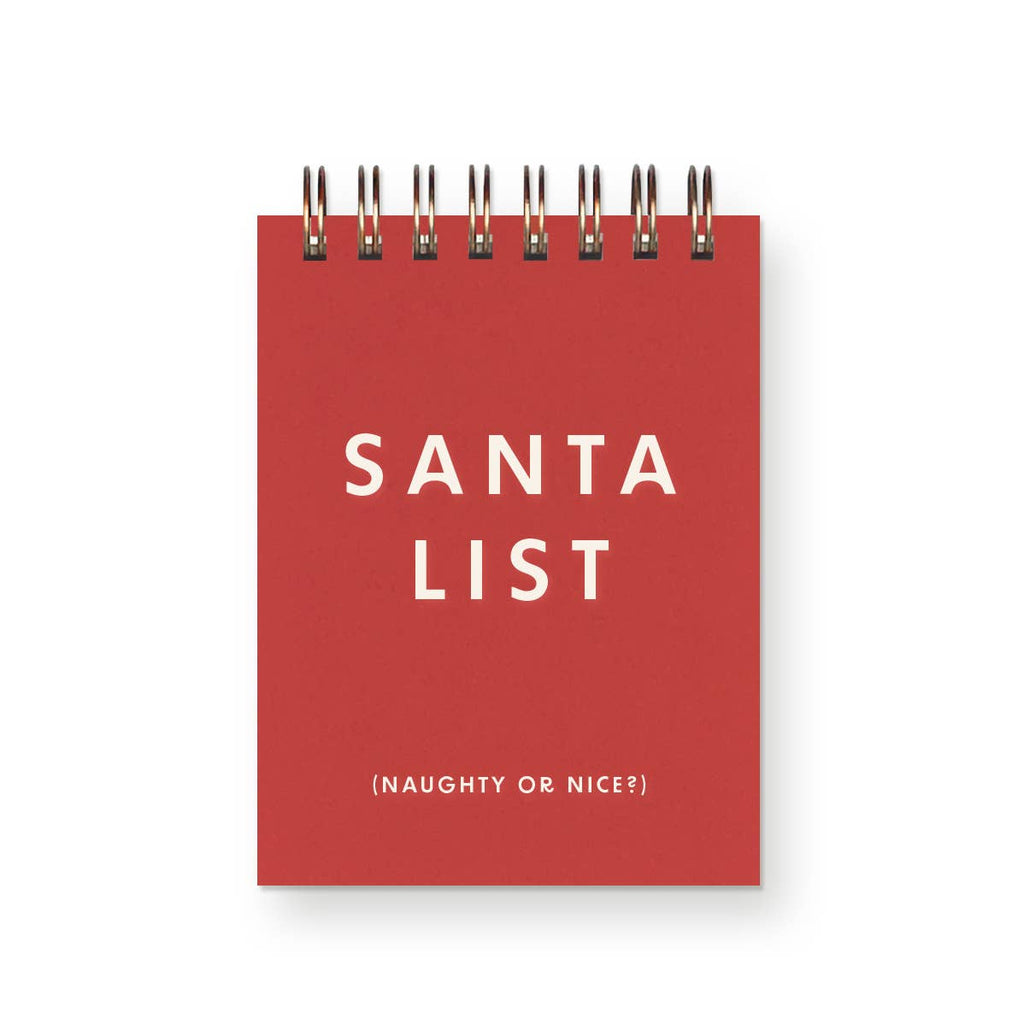Santa List Holiday Mini Jotter Notebook