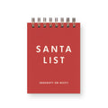 Santa List Holiday Mini Jotter Notebook