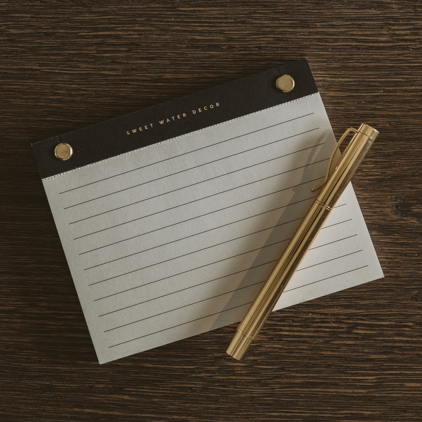 *NEW* Small Gold Rivet Basic Notepad - Stationery & Decor