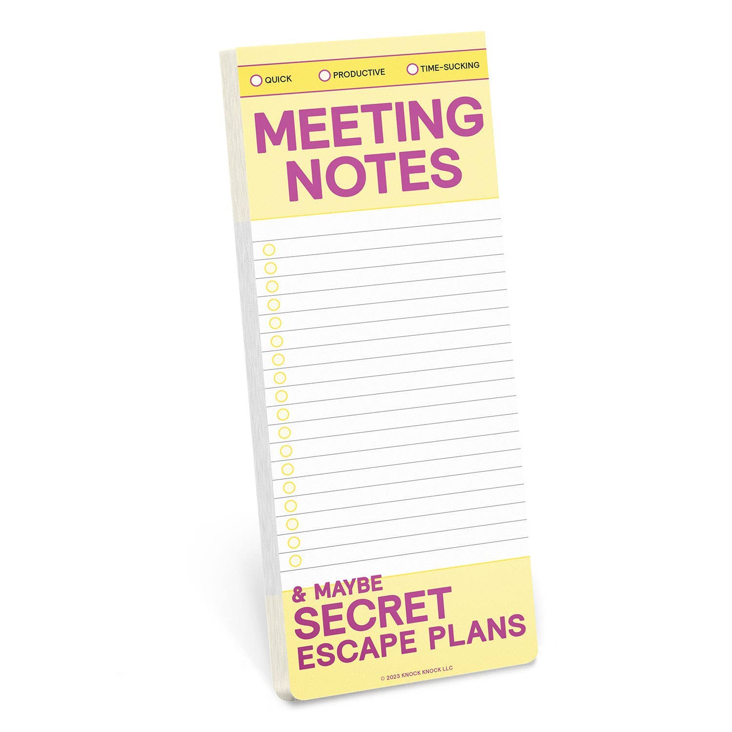 Meeting Notes Make-a-List Pad | Funny Office Notepad
