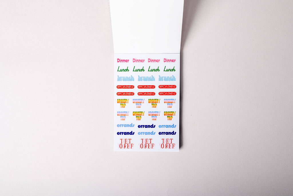 Planner Sticker Book, Issue One
