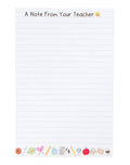Note From Teacher Notepad