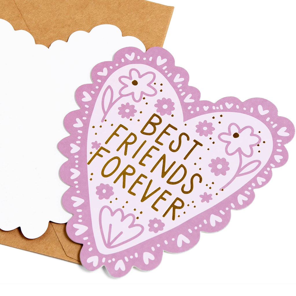 Valentine’s Day Greeting Card Boxed Set – Die-Cut Heart Cards with Gold Foil by Pippi Post