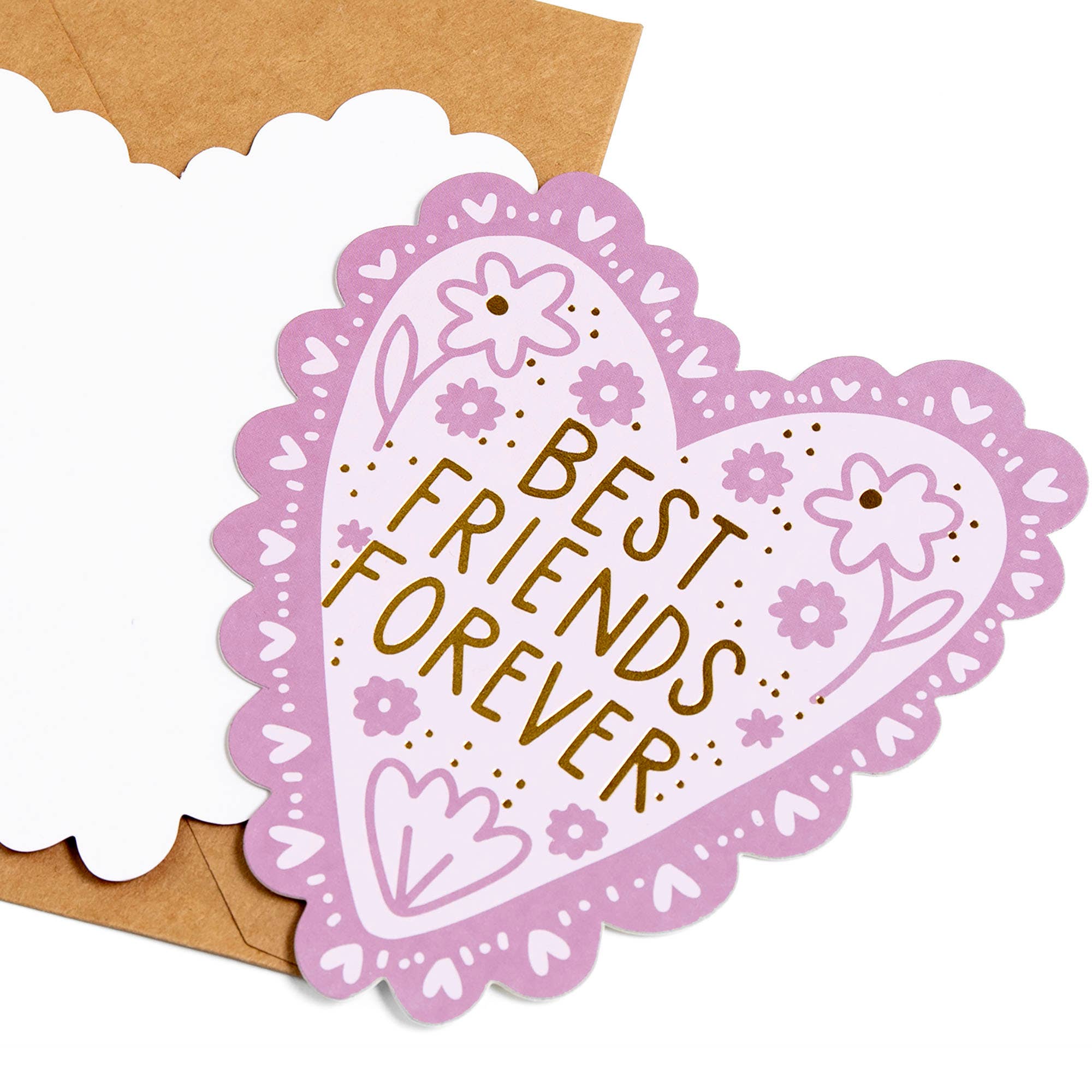 Valentine’s Day Greeting Card Boxed Set – Die-Cut Heart Cards with Gold Foil by Pippi Post