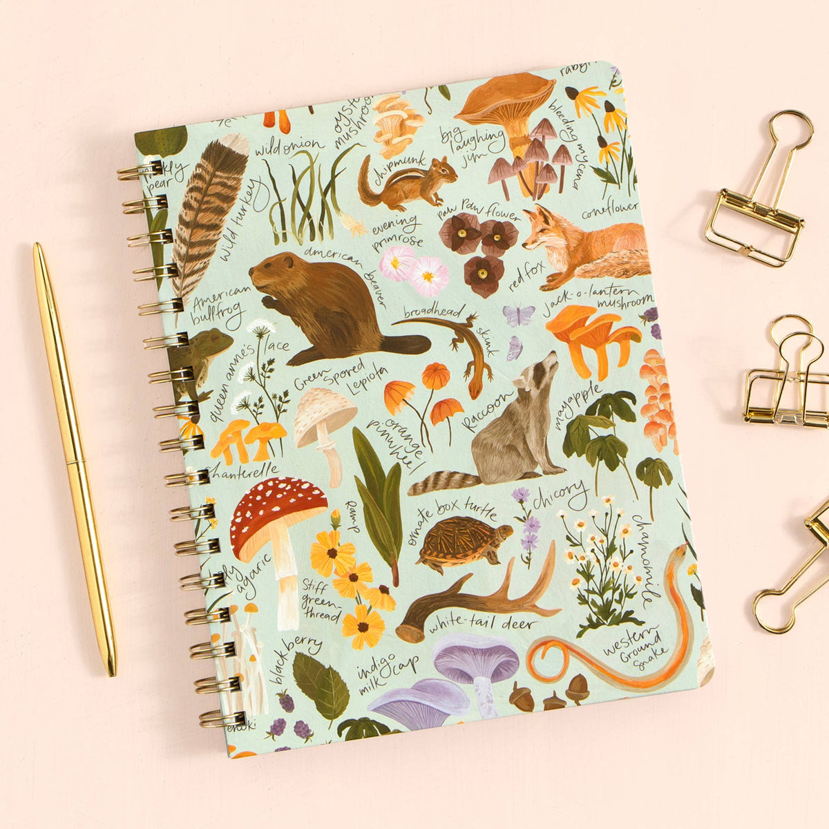 Flora & Fauna Spiral Notebook – 160 Lined Pages